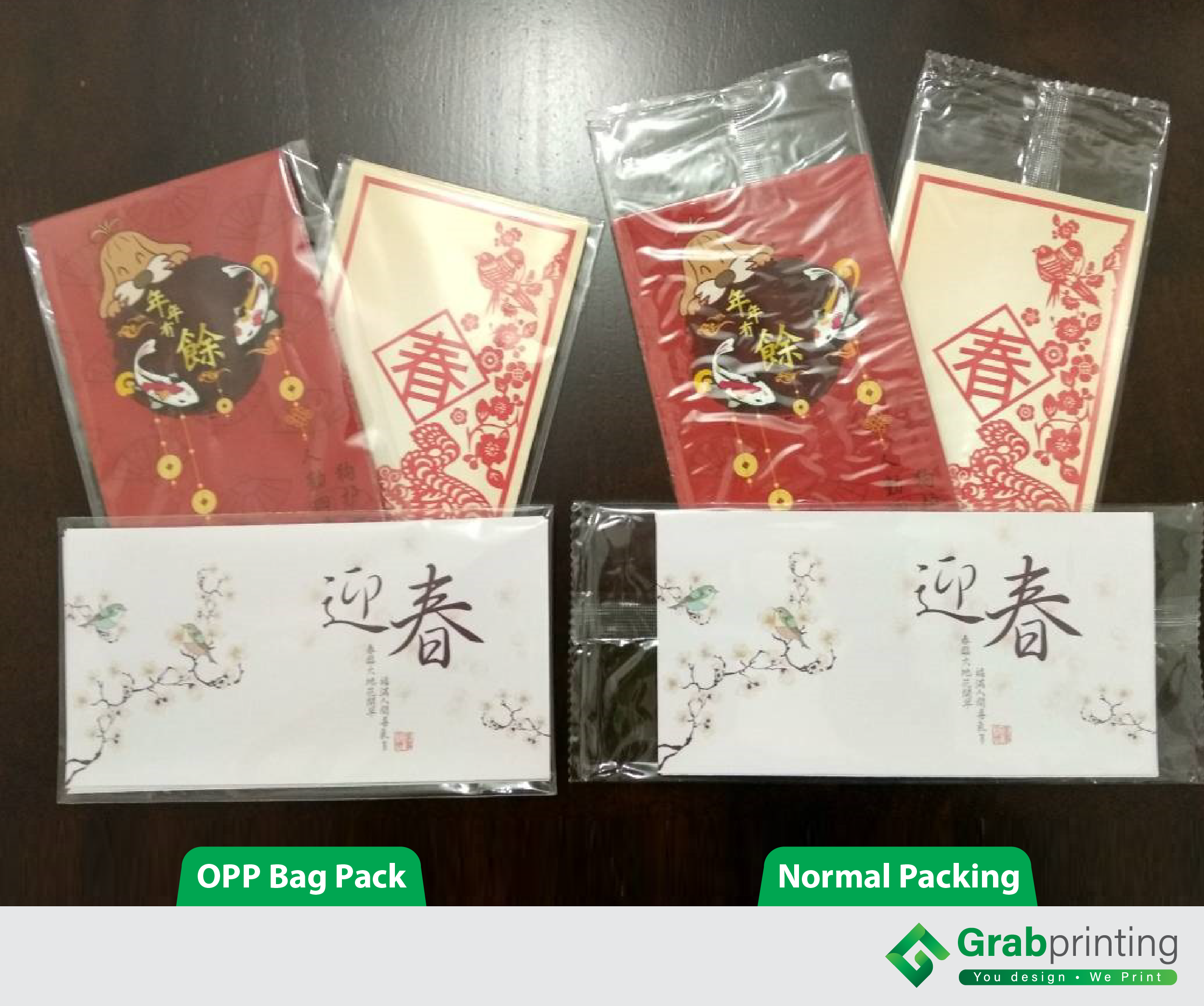 Custom Money Packet Printing (157gsm Art Paper) Money packets pack in OPP bag