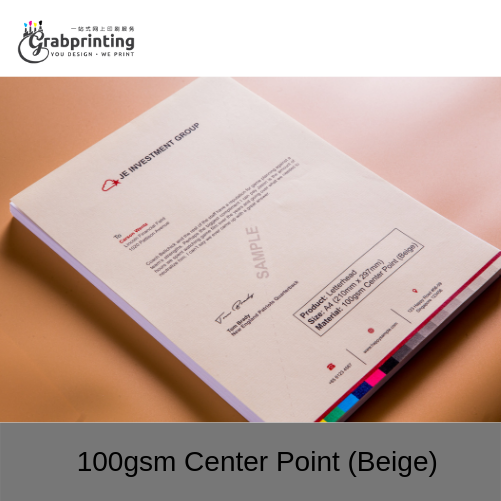 Letterhead Printing 100gsm Center Point Beige