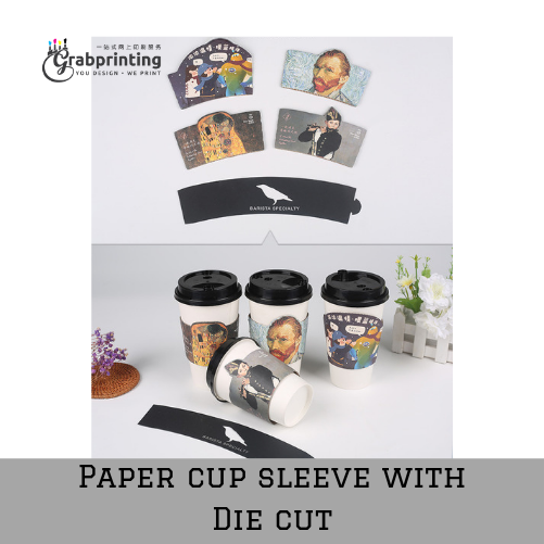 Paper cup sleeve printing Paper cup sleeve with Die cut