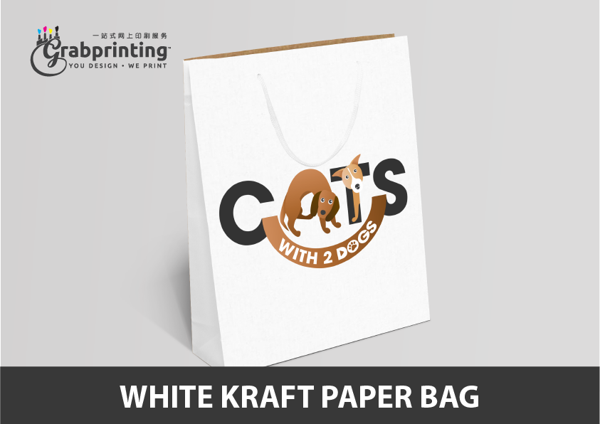 Kraft Paper Bag Printing White Kraft Paper Bag Printing Model 1